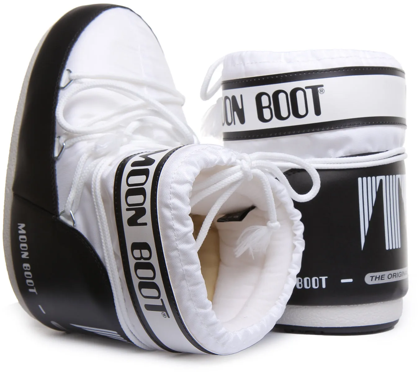 Moon Boot Classic Low 2 In White Black For Women