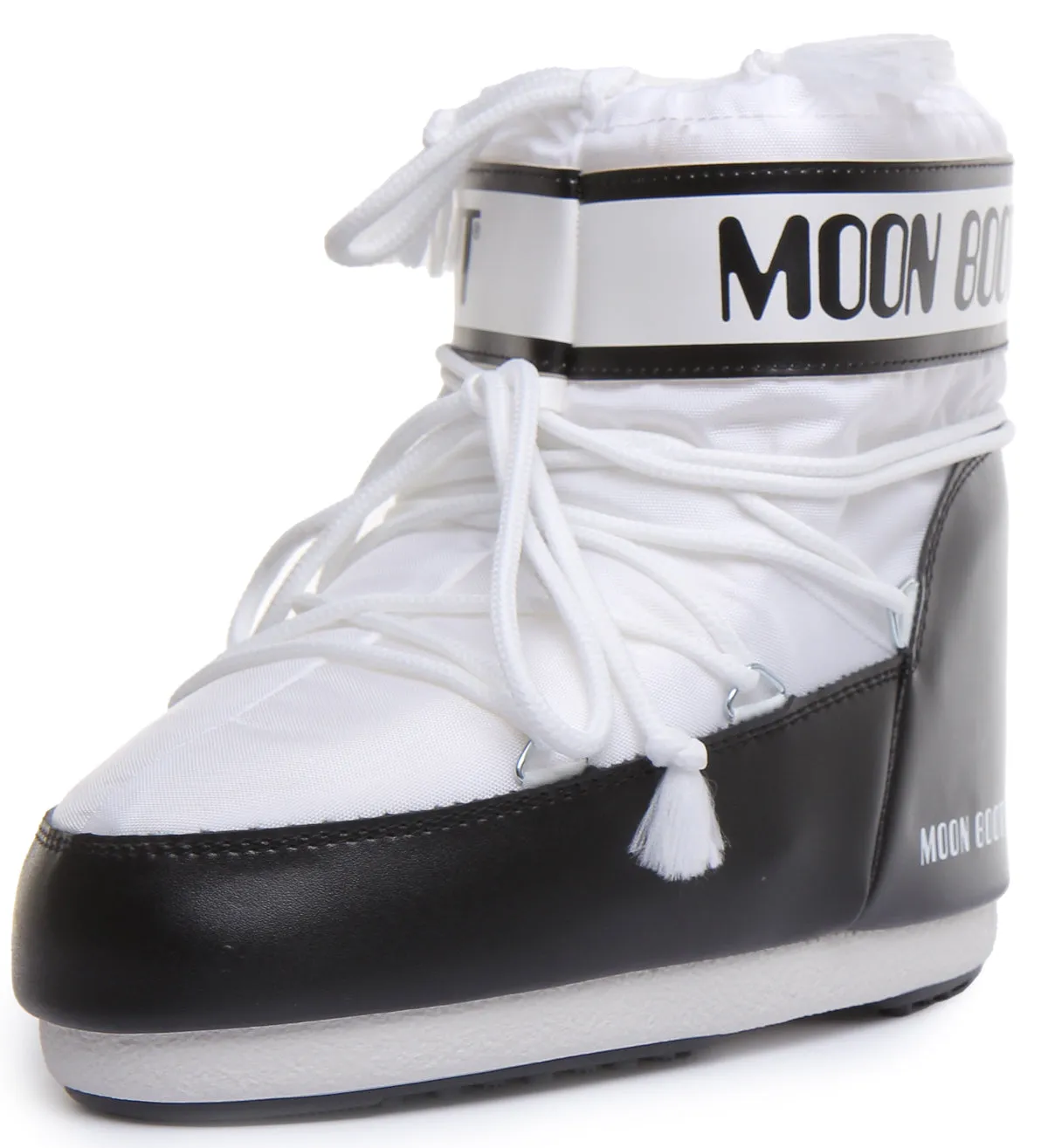 Moon Boot Classic Low 2 In White Black For Women