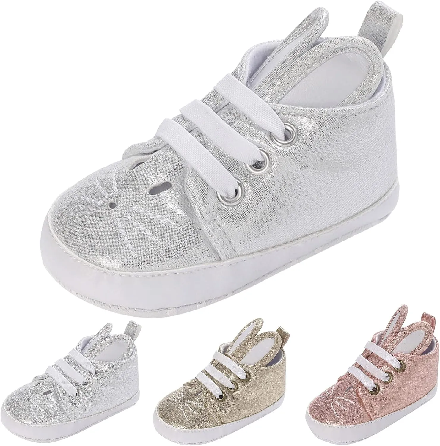 Newborn Baby Boys Girls First Walking Crib Shoes Infant Sneakers Fashion High-Top Non-Slip Oxfor Dress Moccasins