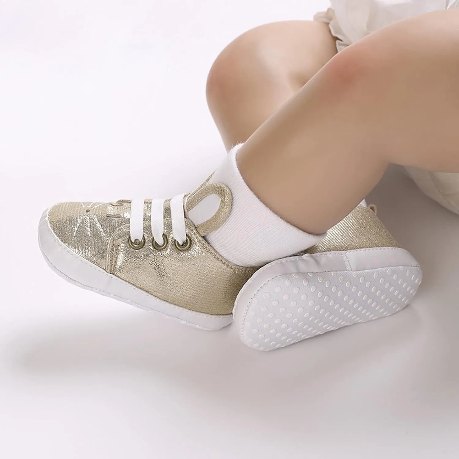 Newborn Baby Boys Girls First Walking Crib Shoes Infant Sneakers Fashion High-Top Non-Slip Oxfor Dress Moccasins