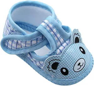 Newborn Baby Girls Cartoon Prewalker Soft Sole Sandals Single Shoes Shoes with Wheels