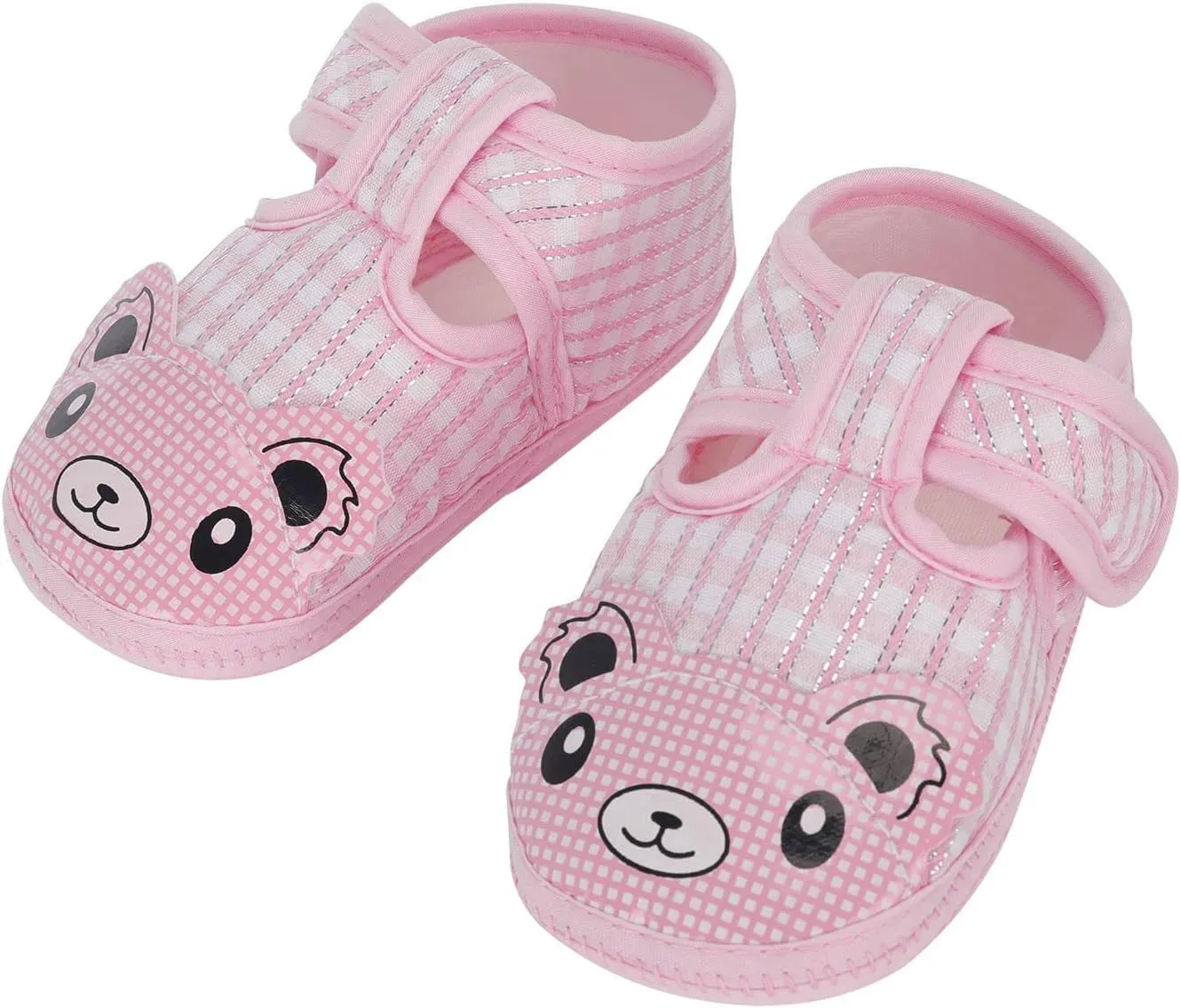 Newborn Baby Girls Cartoon Prewalker Soft Sole Sandals Single Shoes Shoes with Wheels
