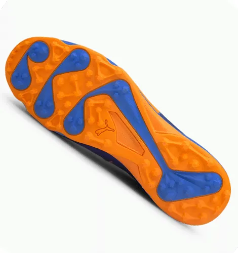 PUMA One8 Virat Kohli 19 Bluemazing Orange Glow Cricket Shoes
