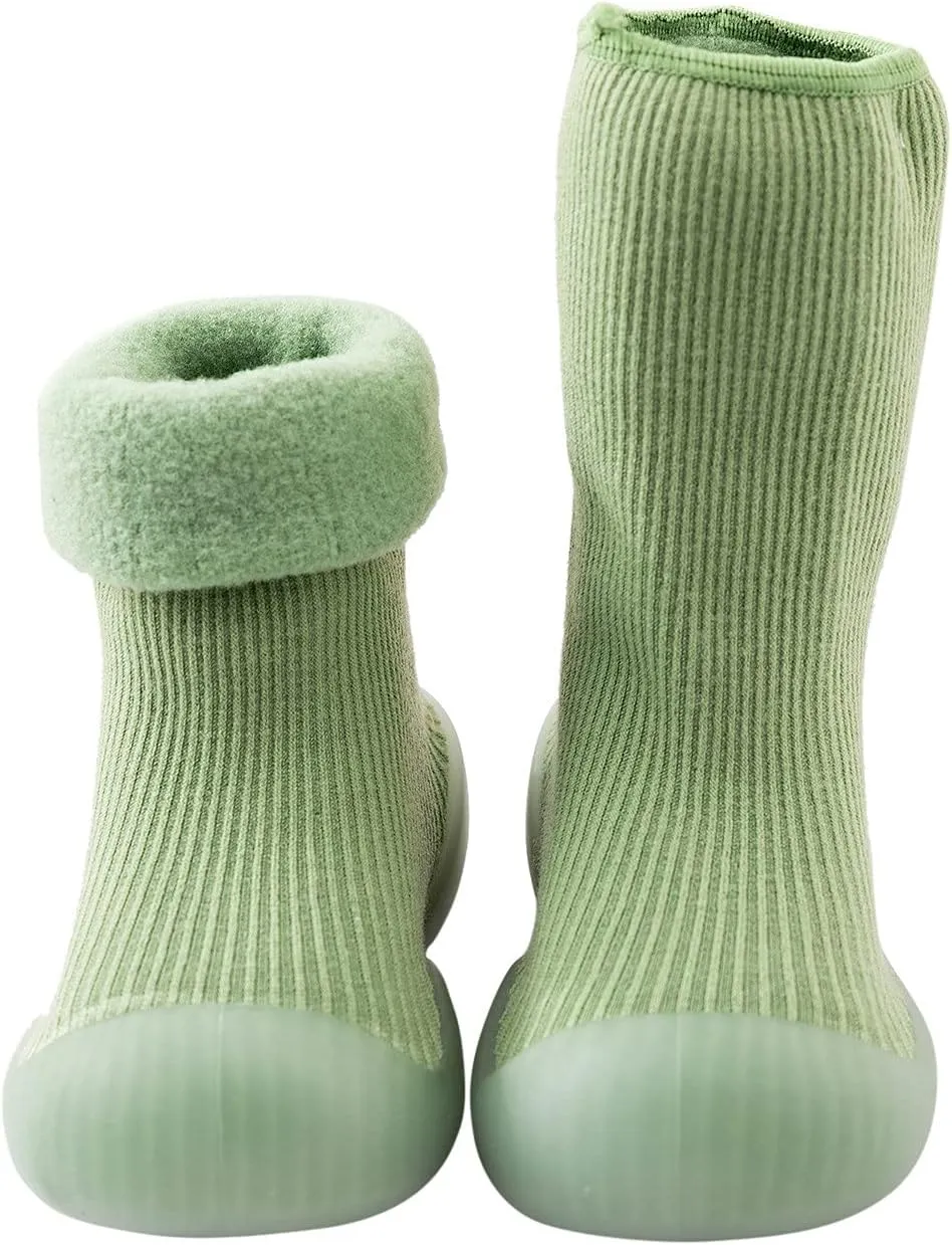 Robe And Slipper Set Boys Kids Toddler Baby Boys Girls Solid Warm Knit Soft Sole Rubber Shoe Slipper Boys Slides Size 4