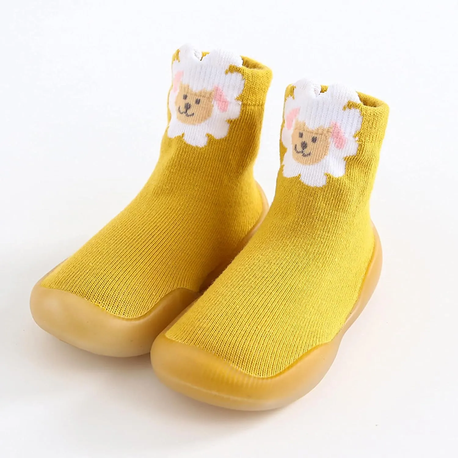 Size 1 Slippers for Boys Toddler Baby Boys Girls Solid Warm Knit Soft Sole Rubber Shoes Youth Cleats Size 2
