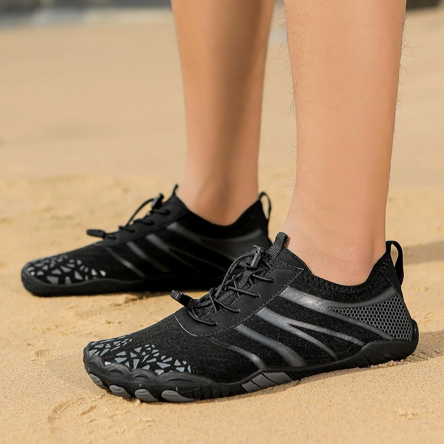 Smoneyful Hiking Footwear Barefoot Shoes Women, Breathable Non Slip, Wide Toe Water Hike, Neuropathy Grounded Comfort Wear