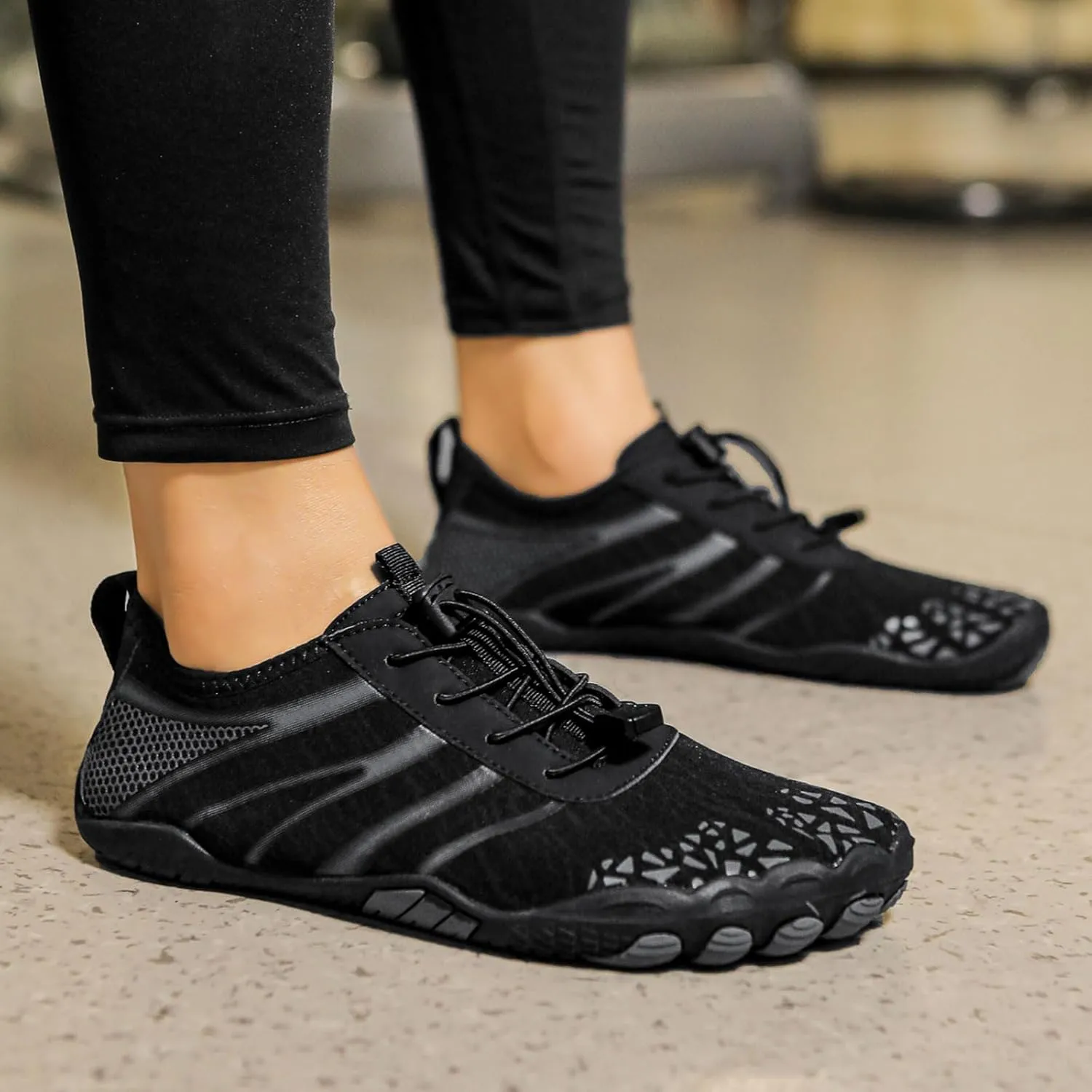 Smoneyful Hiking Footwear Barefoot Shoes Women, Breathable Non Slip, Wide Toe Water Hike, Neuropathy Grounded Comfort Wear