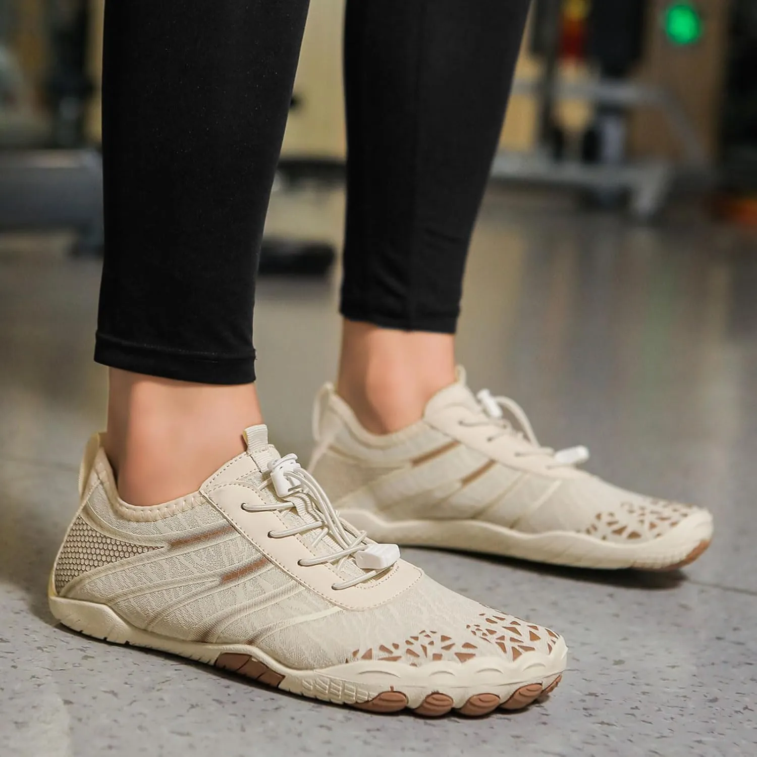Smoneyful Hiking Footwear Barefoot Shoes Women, Breathable Non Slip, Wide Toe Water Hike, Neuropathy Grounded Comfort Wear