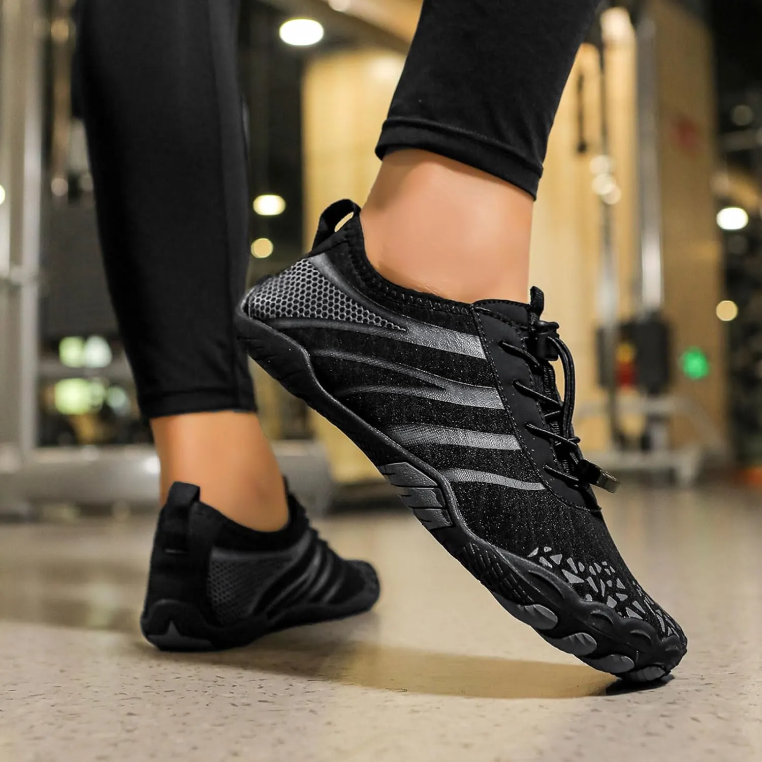 Smoneyful Hiking Footwear Barefoot Shoes Women, Breathable Non Slip, Wide Toe Water Hike, Neuropathy Grounded Comfort Wear