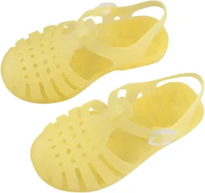 Toddler Baby Boys Girls Slip On Shoes Cute Candy Hollow Out Sandals Shoes Non-slip Soft Sole Beach Flats Sandals B-47 Yellow 7