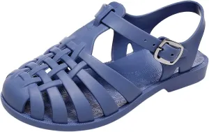 Toddler Baby Boys Girls Slip On Shoes Cute Candy Hollow Out Sandals Shoes Non-Slip Soft Sole Beach Flats Sandals S-013 Blue 8.5