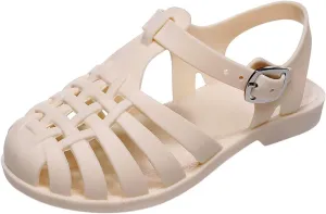 Toddler Baby Boys Girls Slip On Shoes Cute Candy Hollow Out Sandals Shoes Non-slip Soft Sole Beach Flats Sandals S-013 White 10