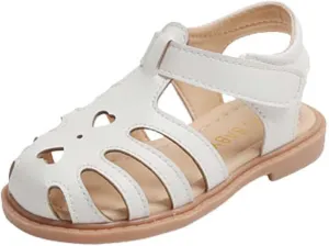 Toddler Baby Girls Sandals Slip On Falts Shoes Cute Weave Hollow Out Non-Slip Soft Sole Beach Sandal Shoe Comfort K-756 Beige 13