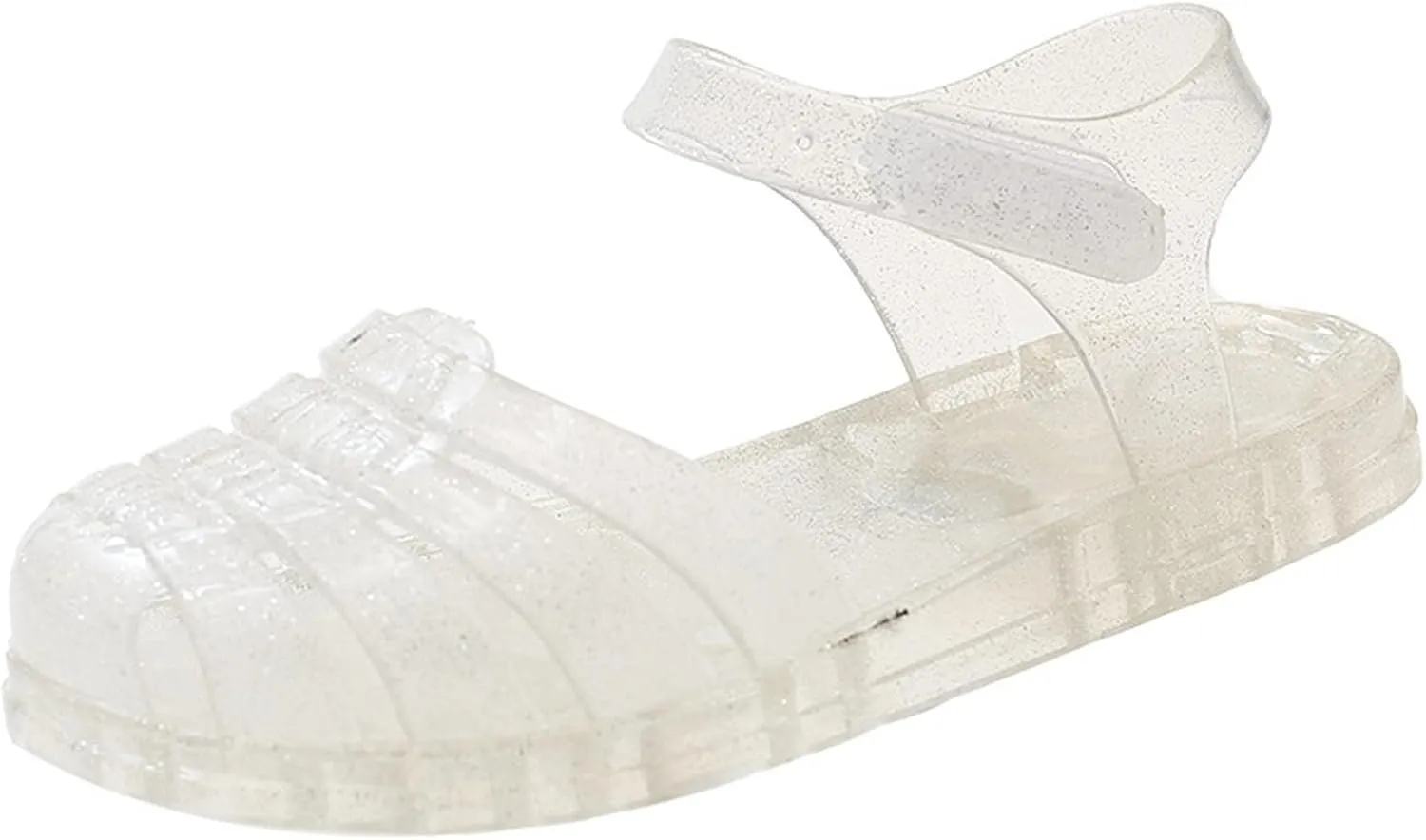 Toddler Baby Girls Shoes Sandal Kid Children Cute Fruit Jelly Slip On Flat Hollow Out Non-Slip Soft Sole Beach Shoe I-175 White 9.5
