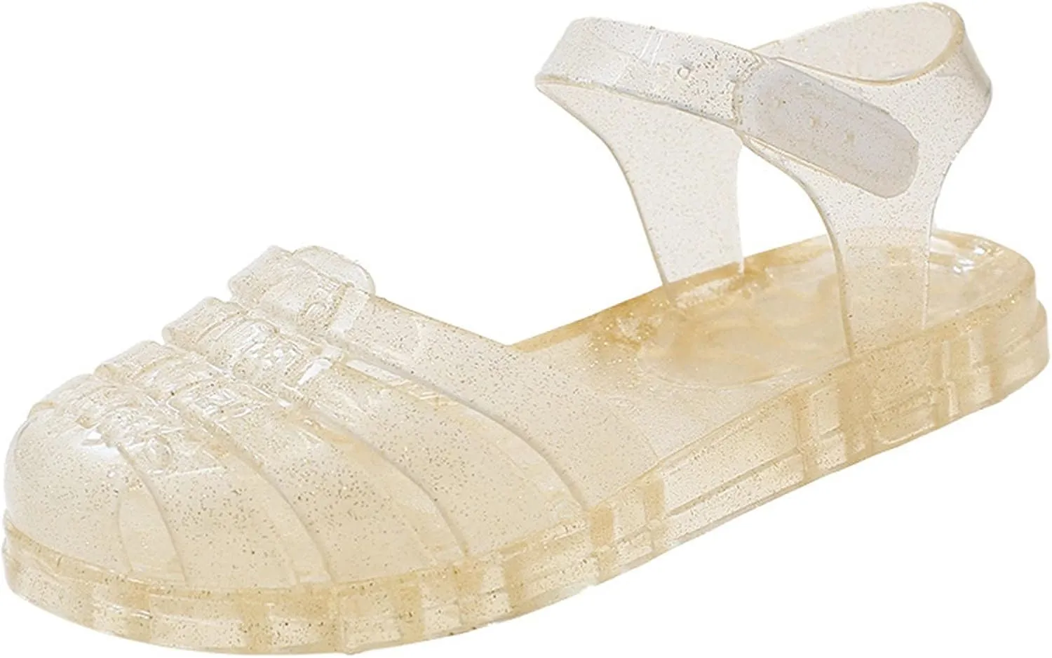 Toddler Baby Girls Shoes Sandal Kid Children Cute Fruit Jelly Slip On Flat Hollow Out Non-slip Soft Sole Beach Shoe I-175 Yellow 8.5