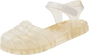 Toddler Baby Girls Shoes Sandal Kid Children Cute Fruit Jelly Slip On Flat Hollow Out Non-slip Soft Sole Beach Shoe I-175 Yellow 8.5