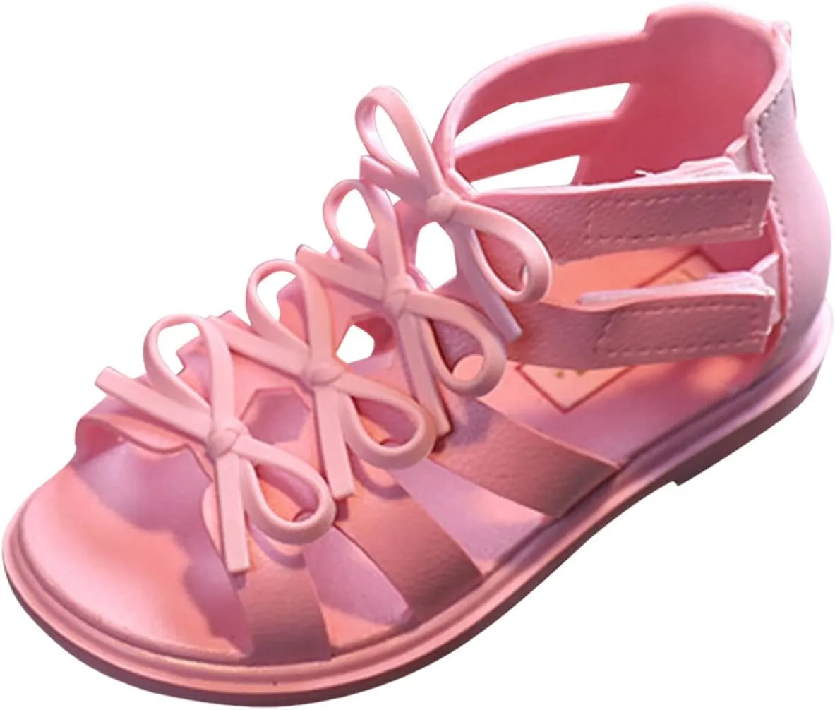 Toddler Boys Girls Sandals Shoes Baby Kids Children Cute Candy Slip On Hollow Out Non-Slip Soft Sole Beach Shoes U-387 Pink 13.5