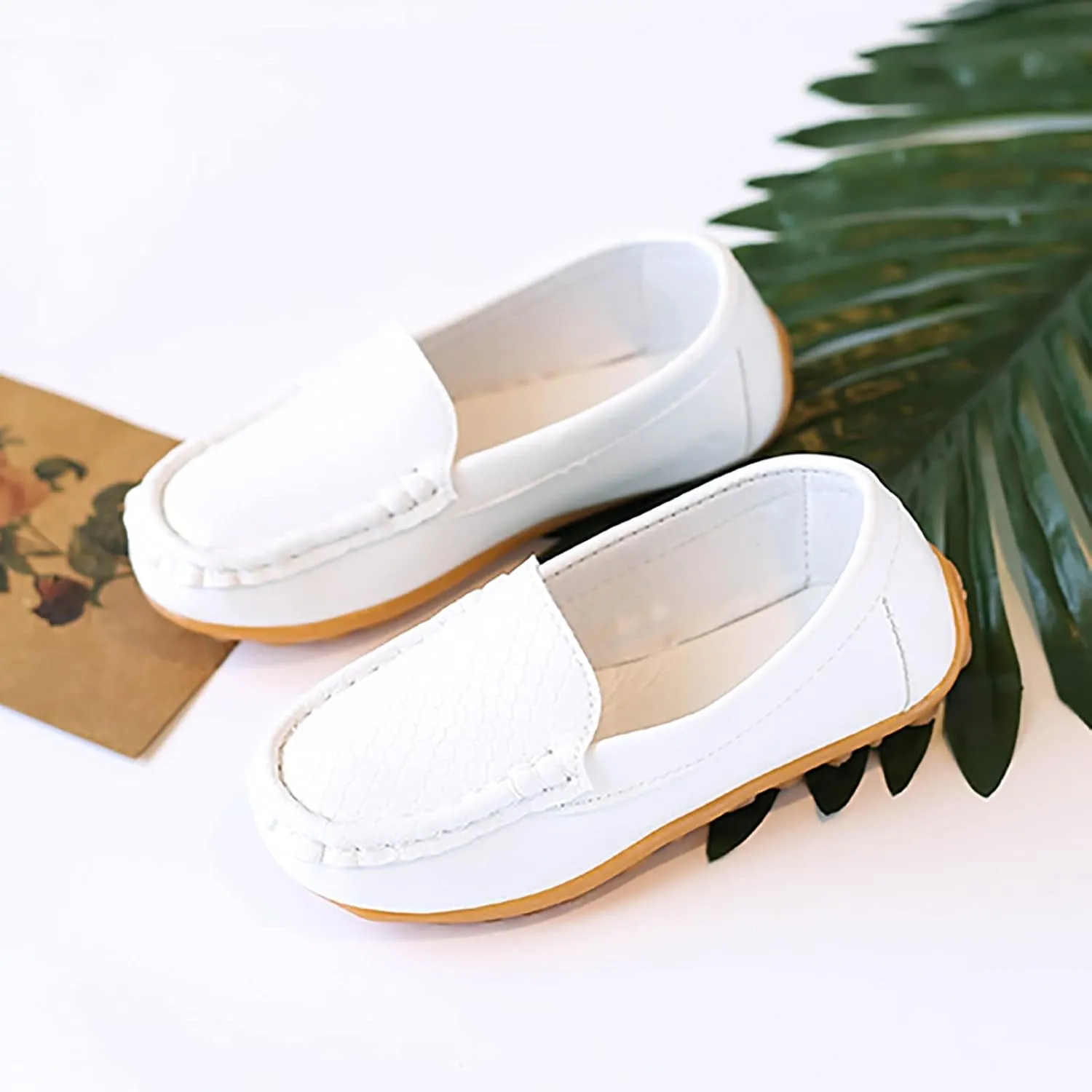 Toddler Boys Non Slip Loafers Ankle Leather Soft Sneakers Kids Baby Lightweight Summer Casual Dress Dance Sandals