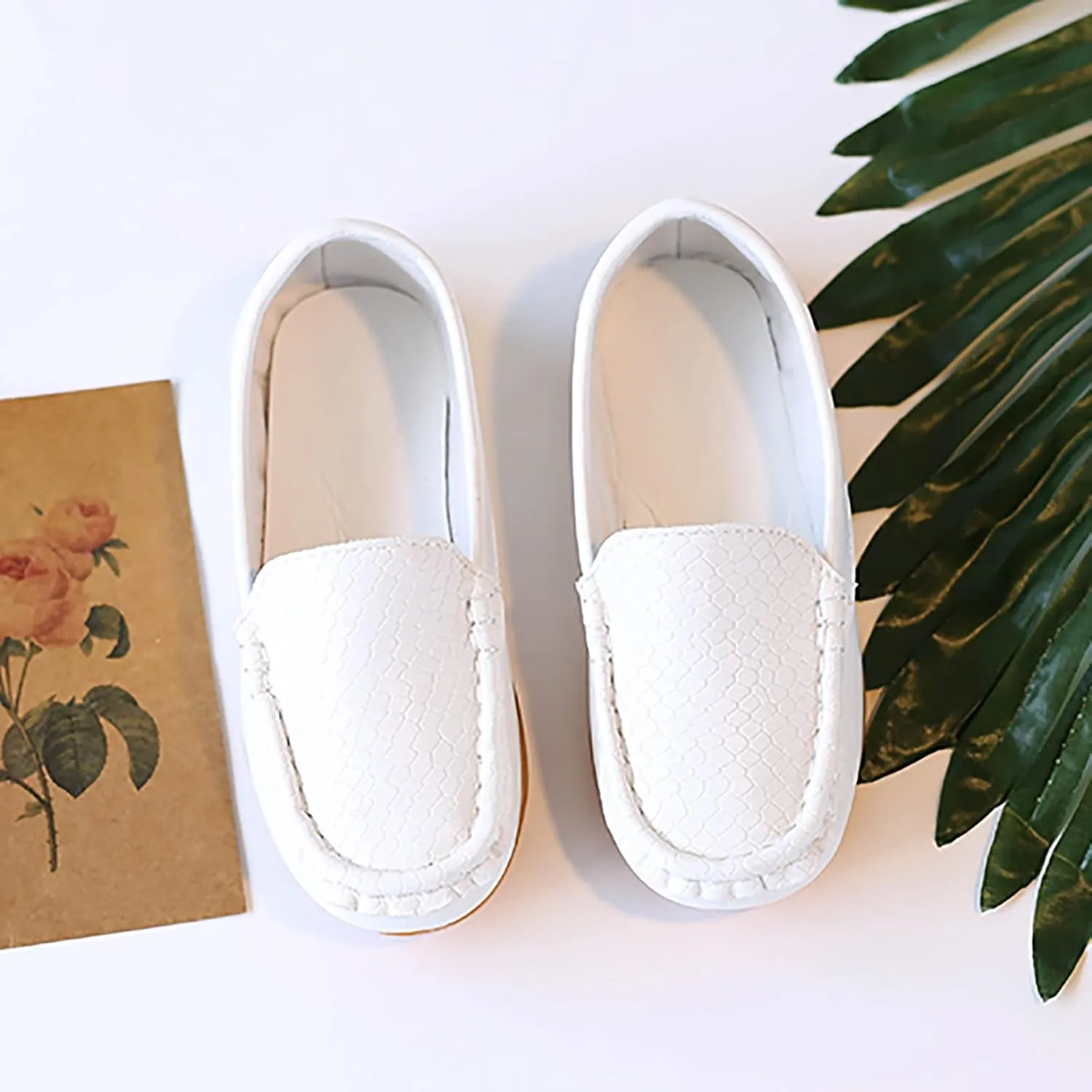 Toddler Boys Non Slip Loafers Ankle Leather Soft Sneakers Kids Baby Lightweight Summer Casual Dress Dance Sandals