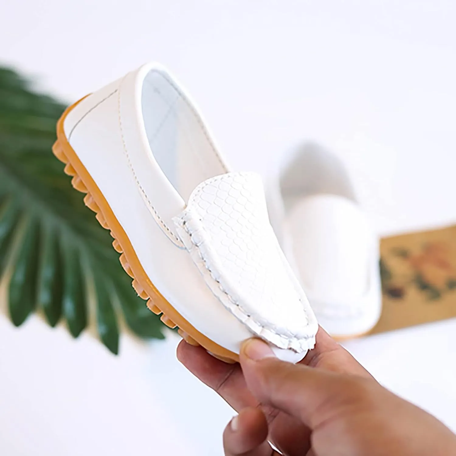 Toddler Boys Non Slip Loafers Ankle Leather Soft Sneakers Kids Baby Lightweight Summer Casual Dress Dance Sandals