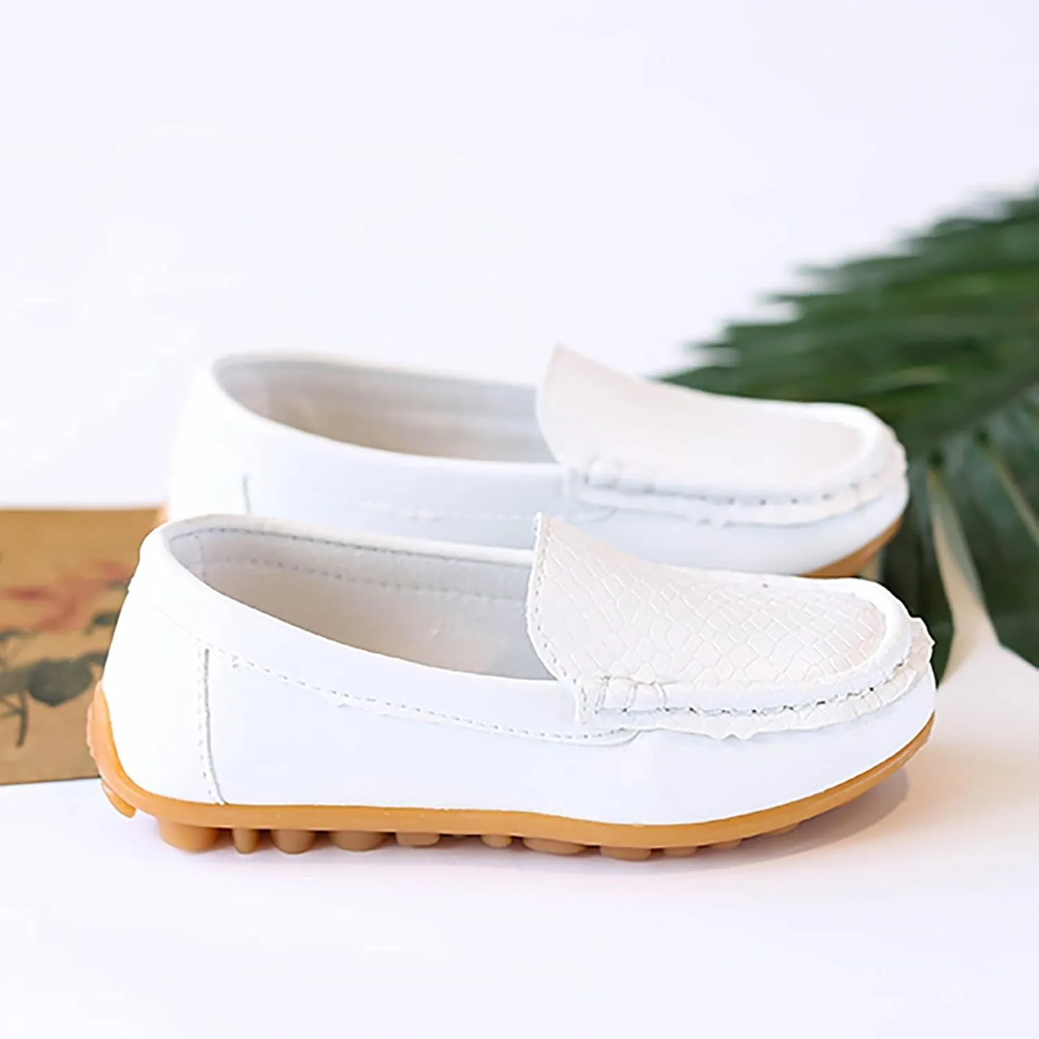 Toddler Boys Non Slip Loafers Ankle Leather Soft Sneakers Kids Baby Lightweight Summer Casual Dress Dance Sandals