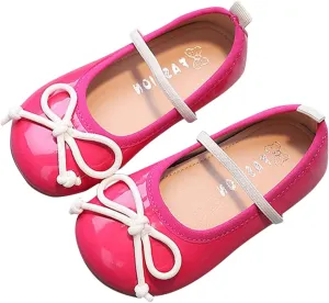 Toddler Girls Bowknot Mary Jane Shoes Flat Kids Princess Dress Shoes Non Slip Soft Soles Strap Sandals Wedding