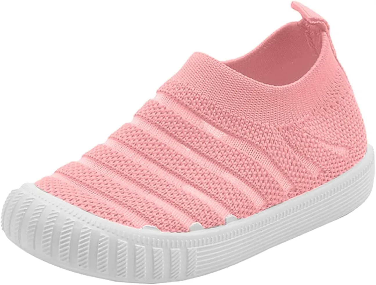 Unisex-Child Baby Toddler Boy and Girl Stretchy Knit Slip-On Sneaker Non-Slip Sock Shoes Little Kids Walking Shoes