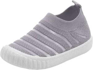 Unisex-Child Baby Toddler Boy and Girl Stretchy Knit Slip-On Sneaker Non-Slip Sock Shoes Little Kids Walking Shoes