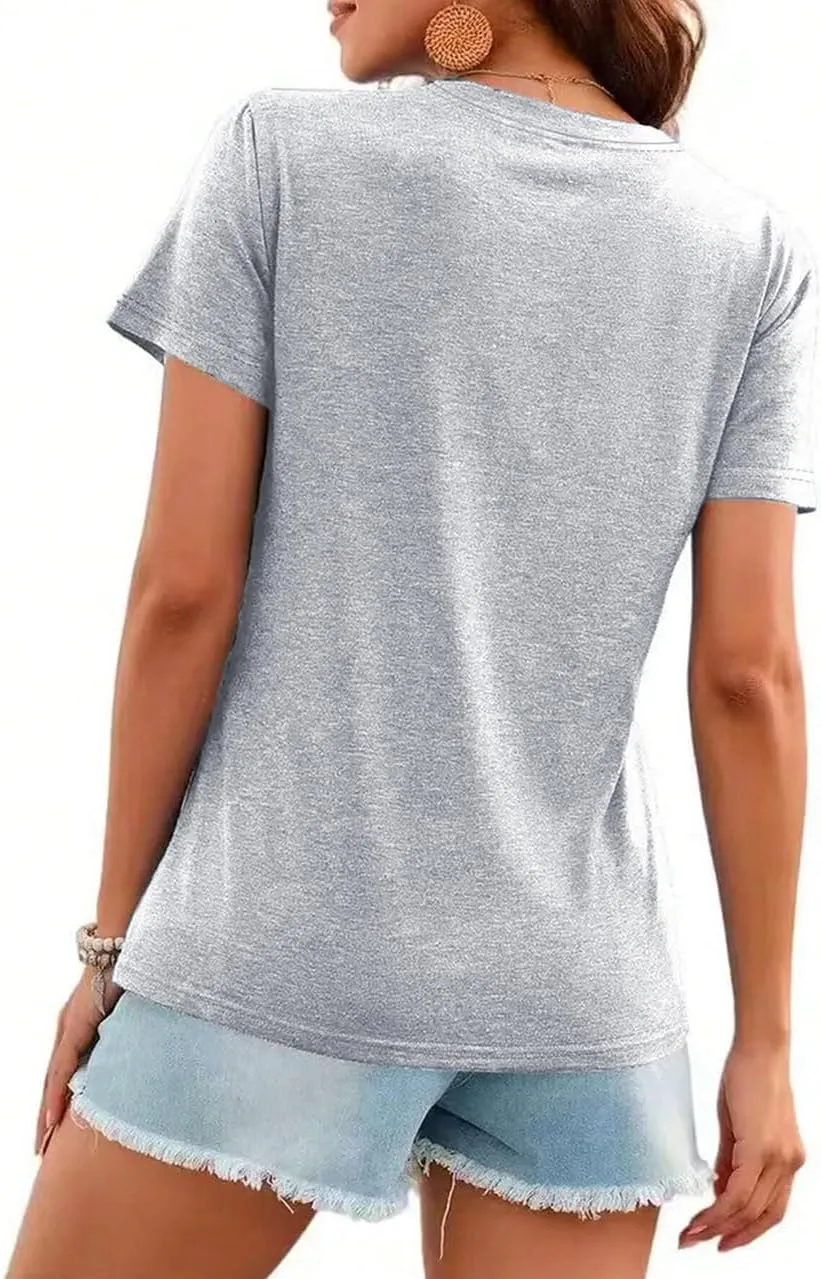 Women Vintage T Shirt Short Sleeve Summer Cactus Tshirt Funny Graphic Tees