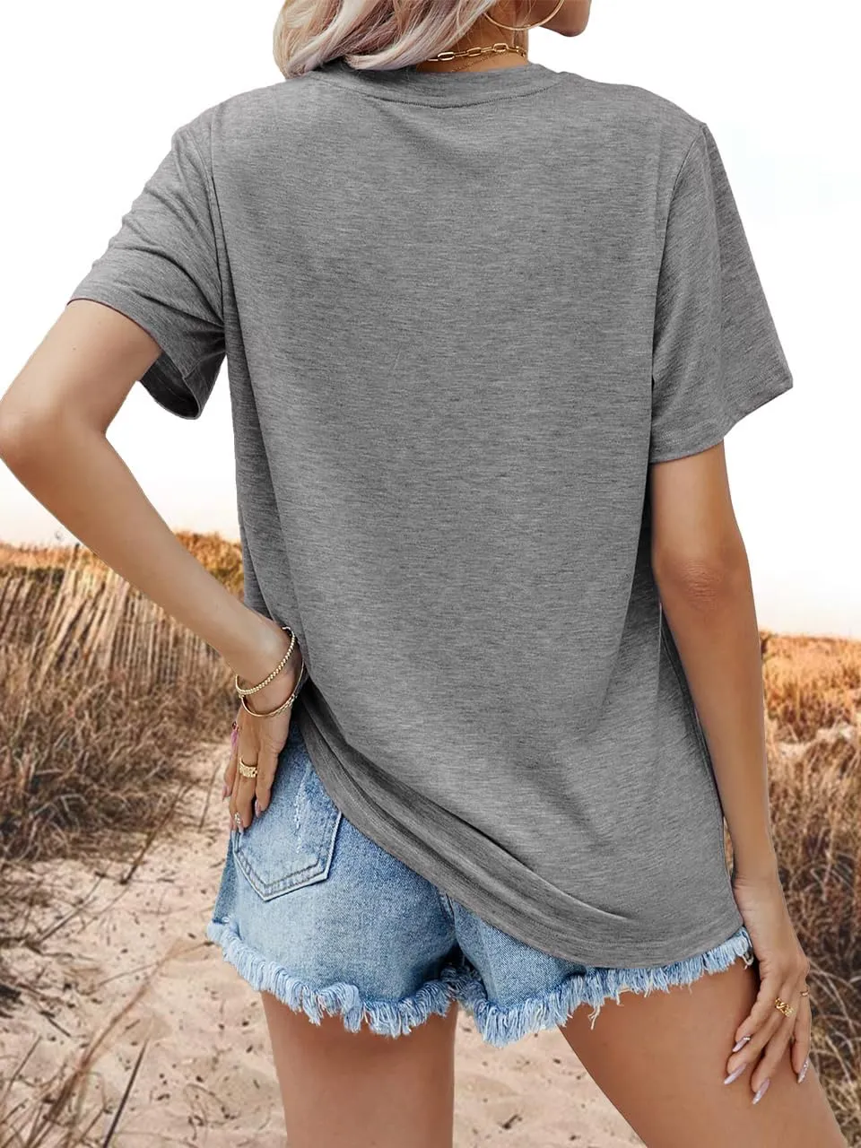 Women Vintage T Shirt Short Sleeve Summer Cactus Tshirt Funny Graphic Tees